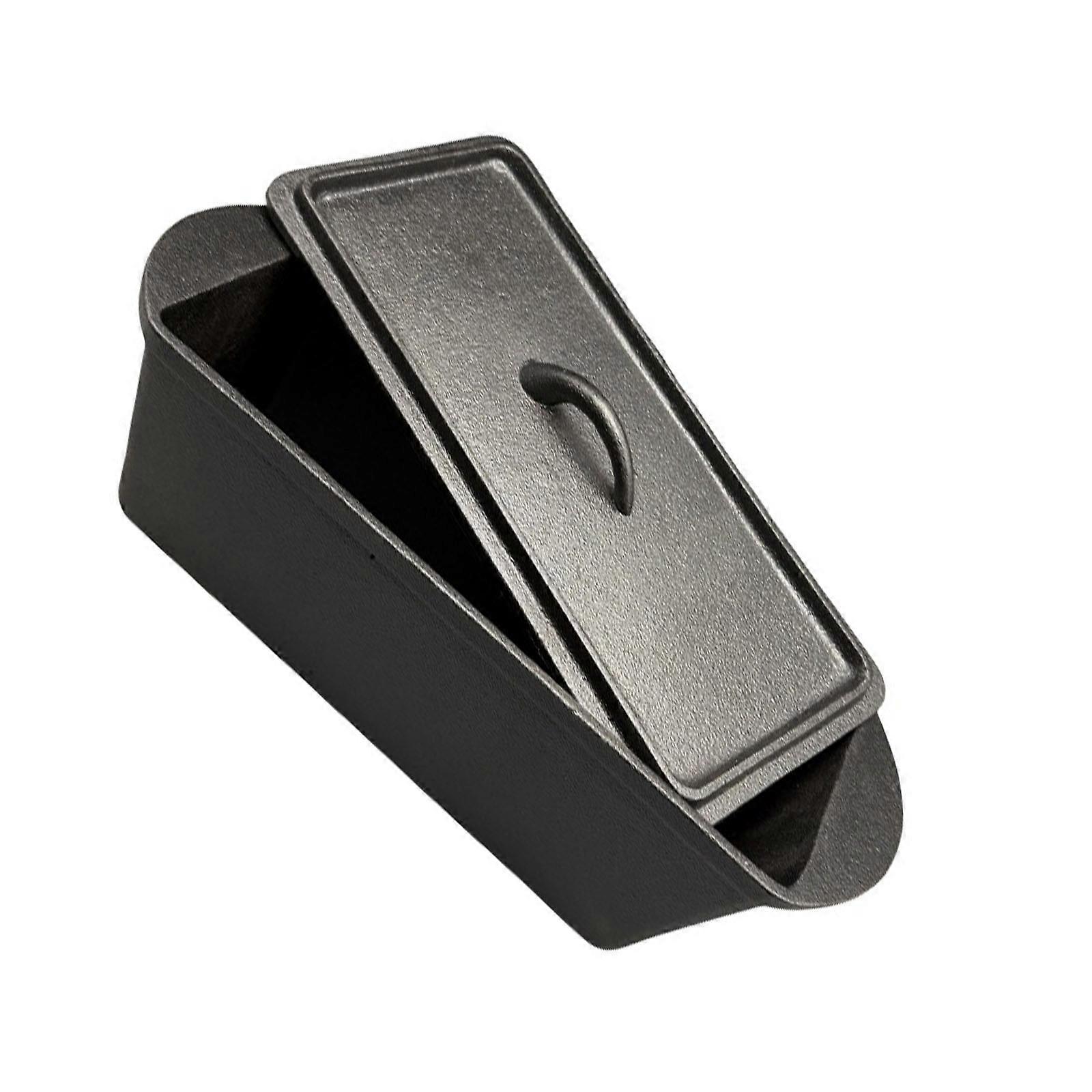 Consistent Wrought Iron Bread Cast Including Pulls and Cover for Baking Bread Cake in Any Kitchen Multicolor