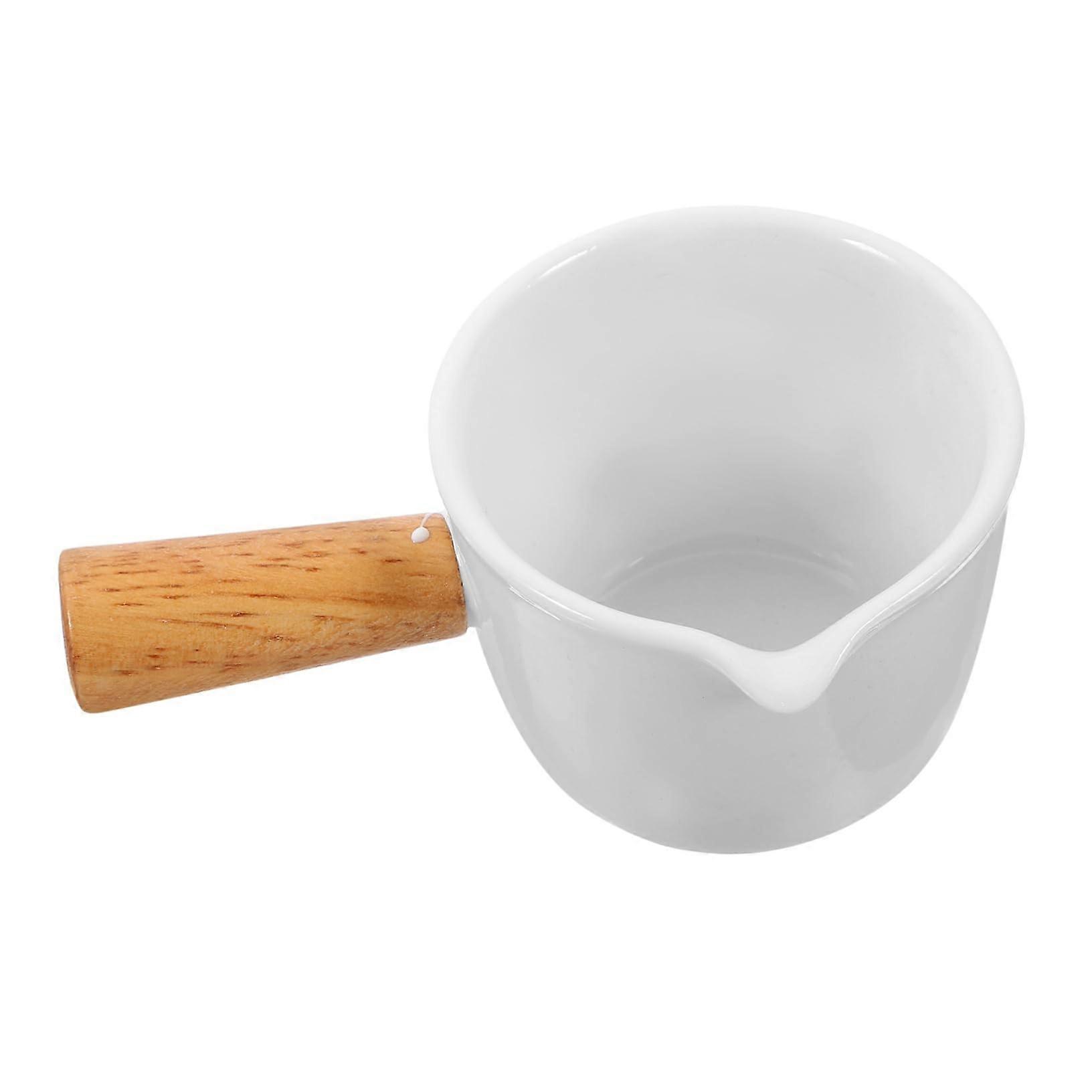 Ceramic Milk Jug Mini Espresso Pitcher with Spout for Coffee and Cream Serving