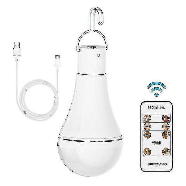 LED nouzová žárovka, dobíjecí, dálkově stmívatelná, 7W E27, domácí osvětlení