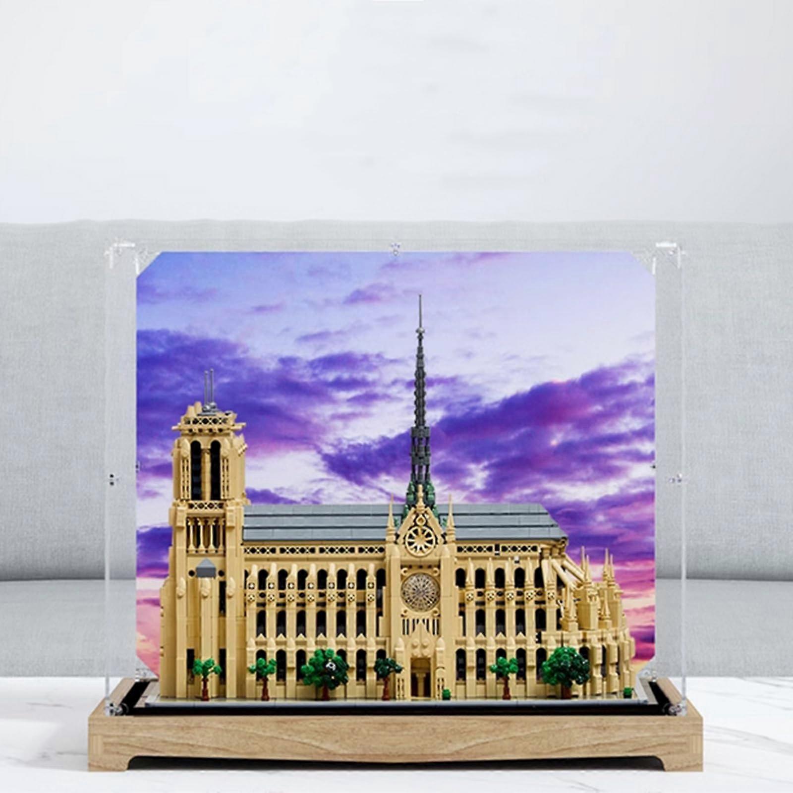 Display Case for  Notre Dame 21061, Dustproof Clear Acrylic Box, UV Resistant Protective Storage