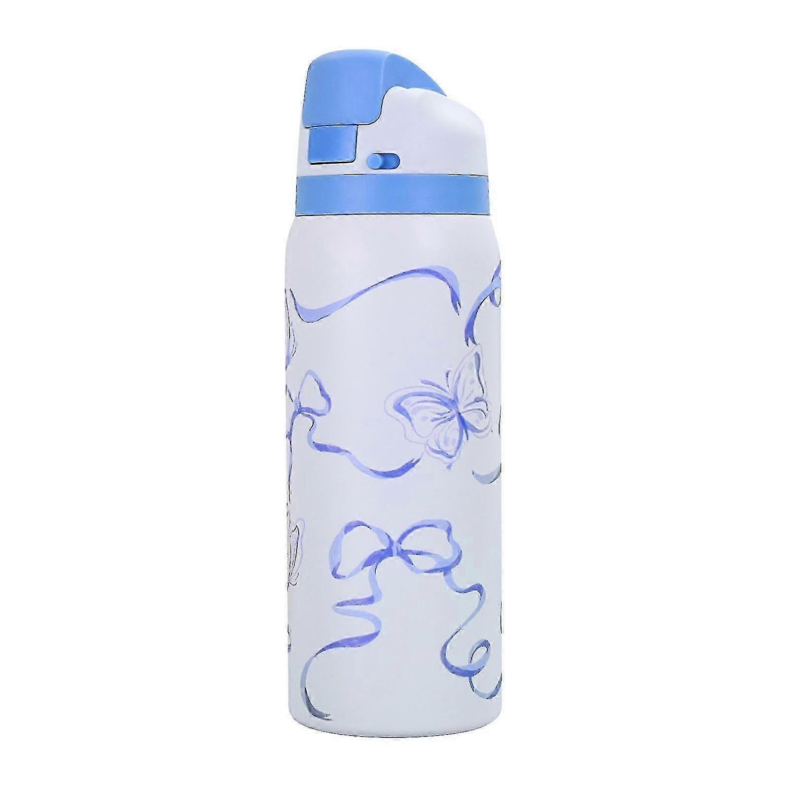 32 oz Owala Urban Outfitters Exclusive Tied and True FreeSip Blue Bow Bottle 15