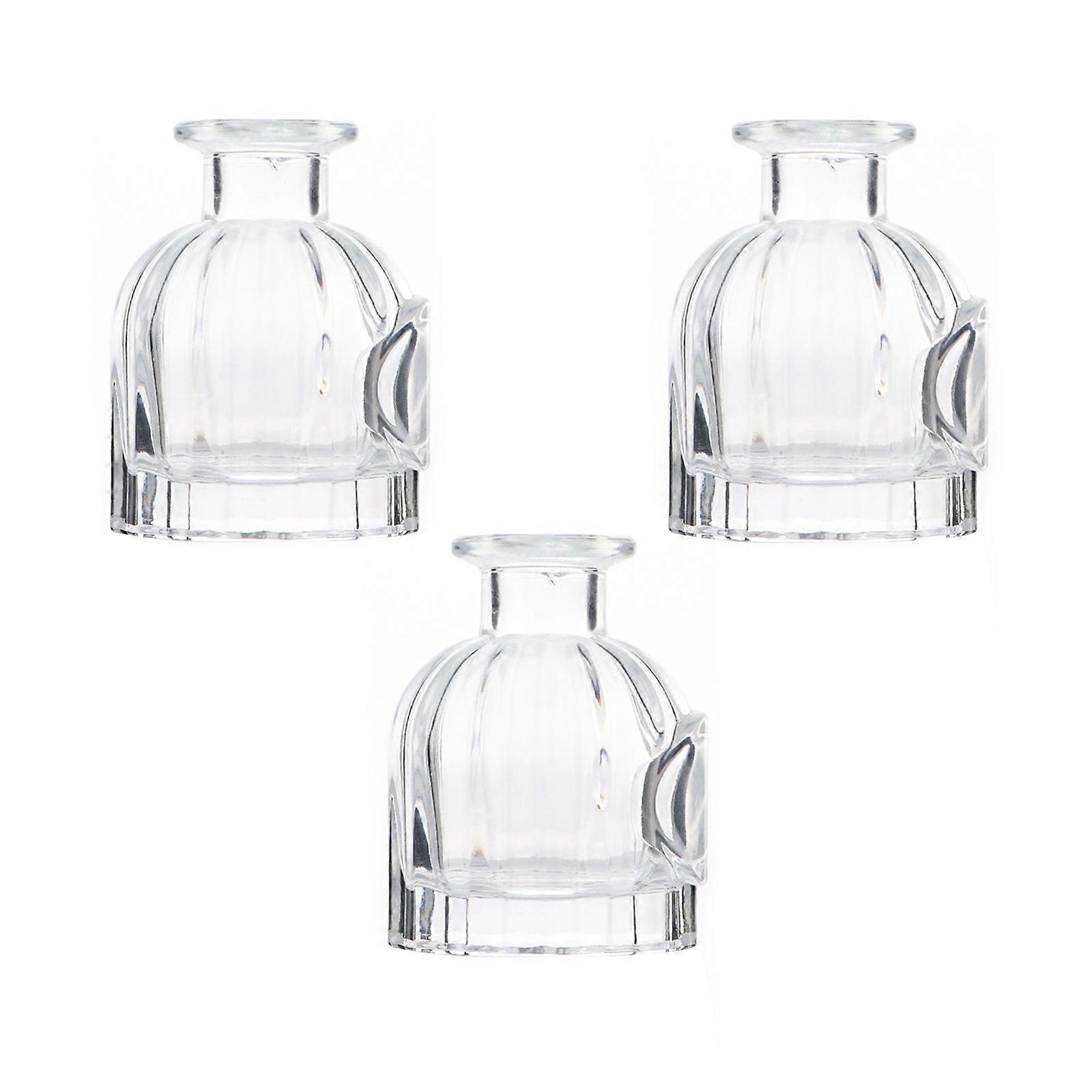3Pcs Glass Diffuser Bottles Aromatherapy Jars Empty Refillable Bottles