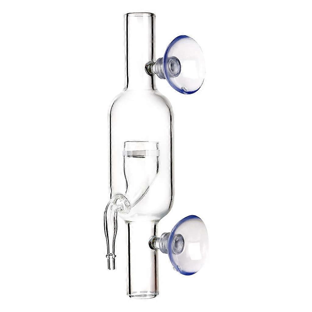 Glass Aquarium CO2 Diffuser Inline with Suction Cups,  Dissolution, Fits Dual Tube Sizes