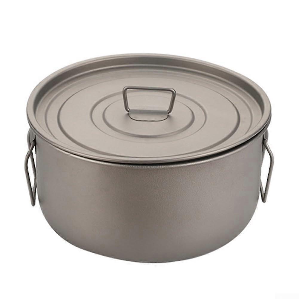 Titanium Camping Cookware Hiking Pot with Folding Handle Lightweight CorrosionResistant