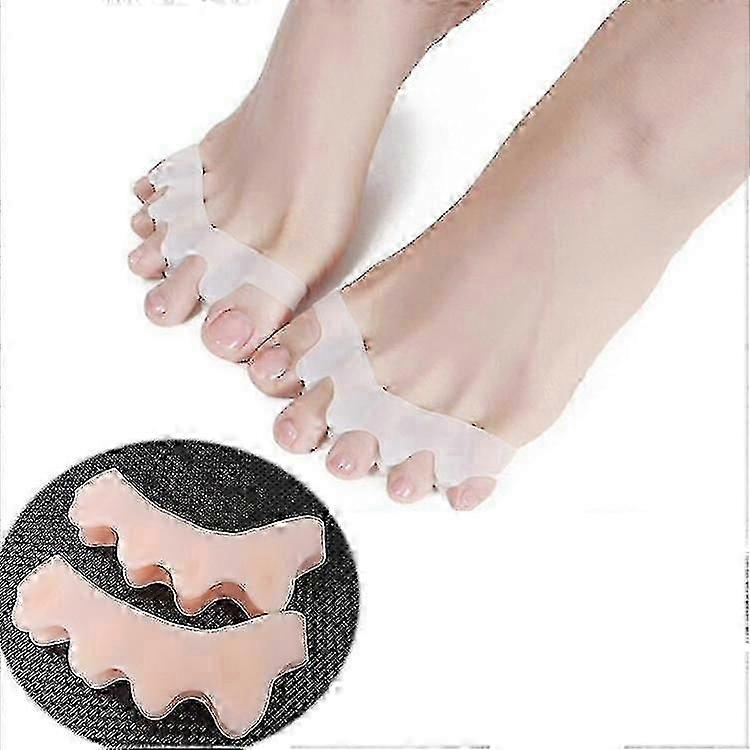 Silicone Toe Separator [2x], Gel Toe Separators, Toe Corrector for Bunions, Prevent Overlapping, Hel-Good