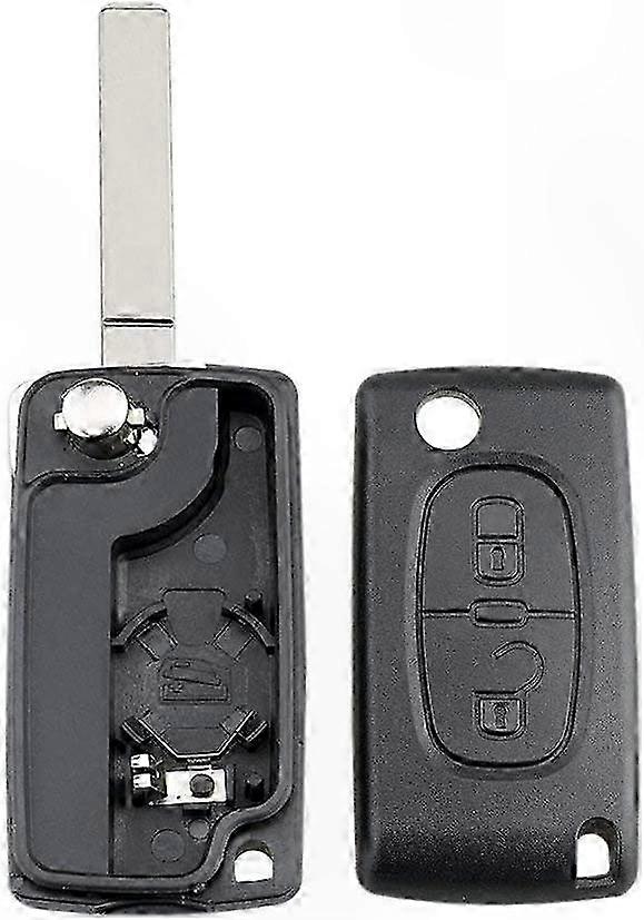 2-Button Remote Key Shell for Citroen C3 CE0536 VA2 Black Replacement