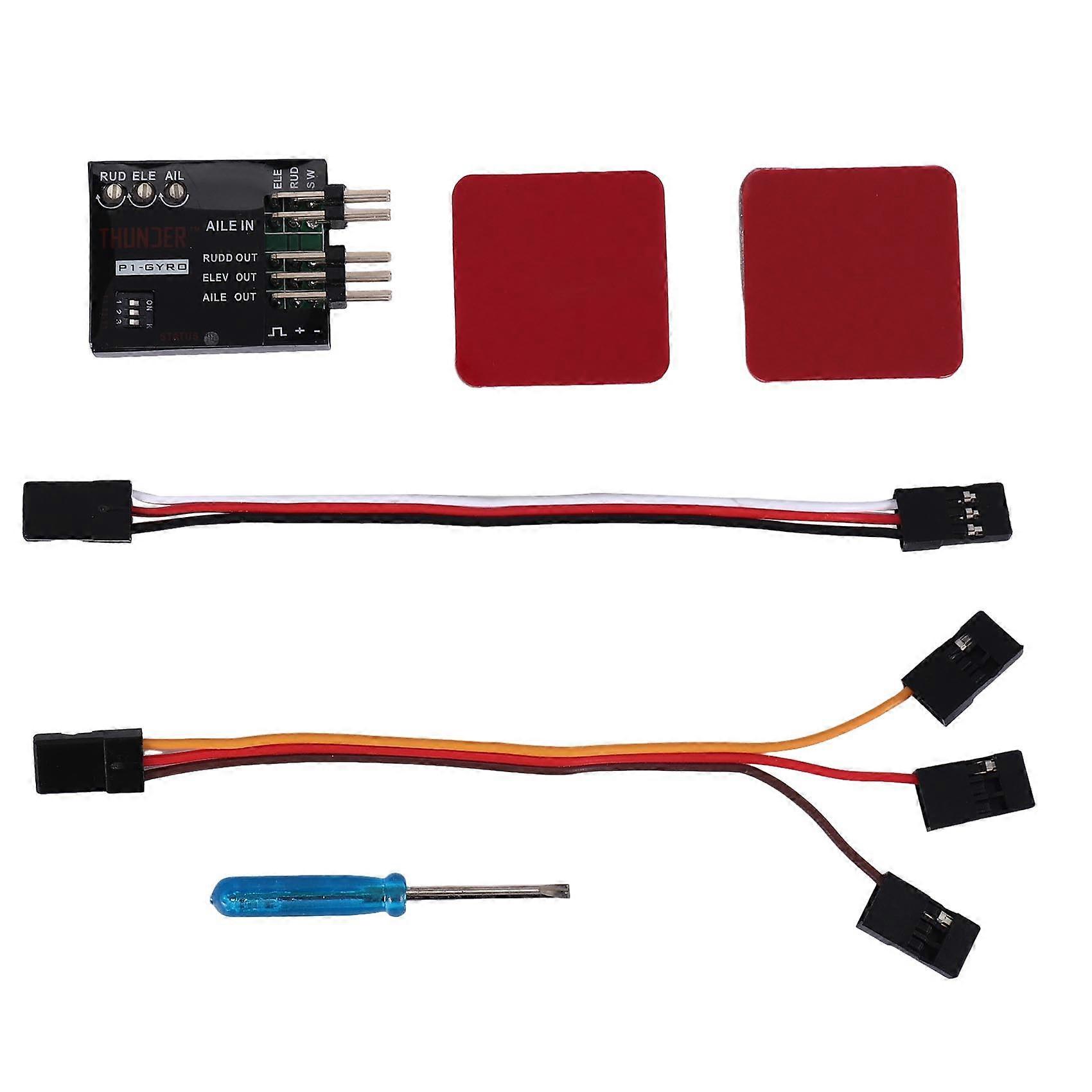 P1-GYRO 3-Axis Flight Controller Stabilizer System Gyro For Fixed Flying Wing Black