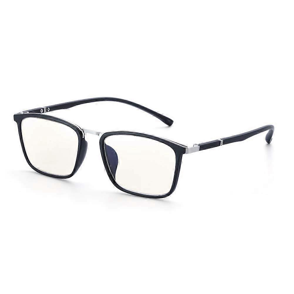 Silver Blue Light Blocking Reading Glasses +2.5 Progressive Multifocal Ultra Light Frame