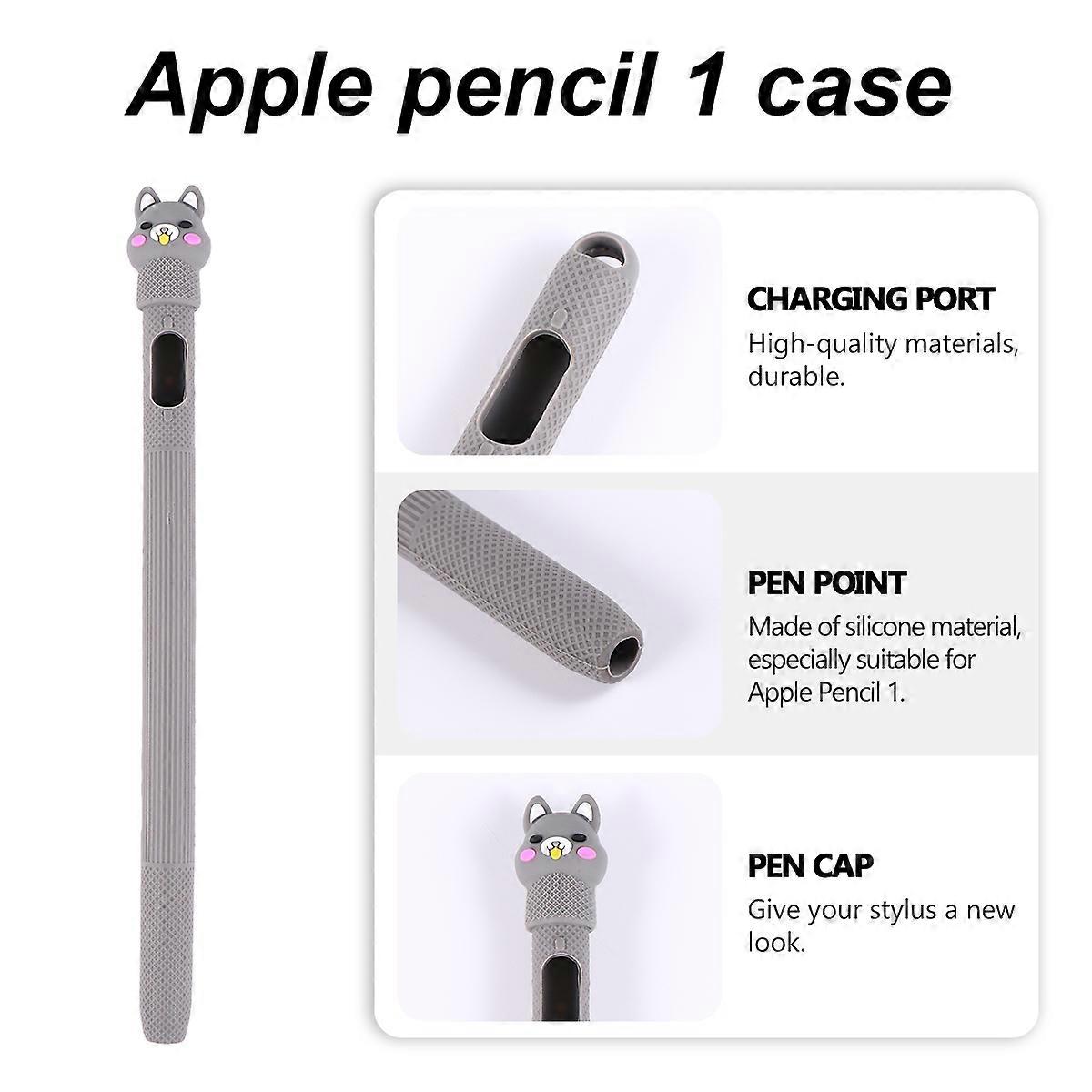 Stylus Protective Case Silicone Sleeve for Pencil 1 Compatible 2Pcs White