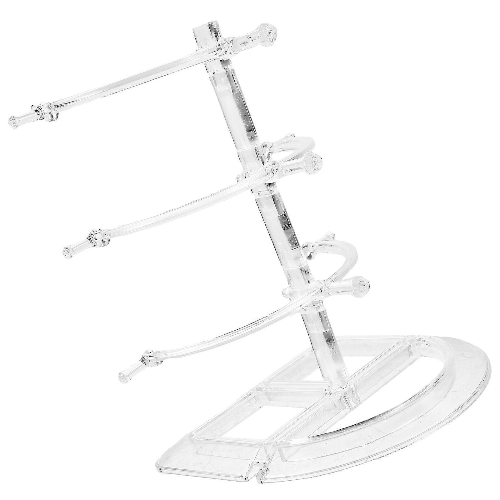 Transparent Plastic Eyeglass Rack for Storage Use Three-Layer Glasses Organizer