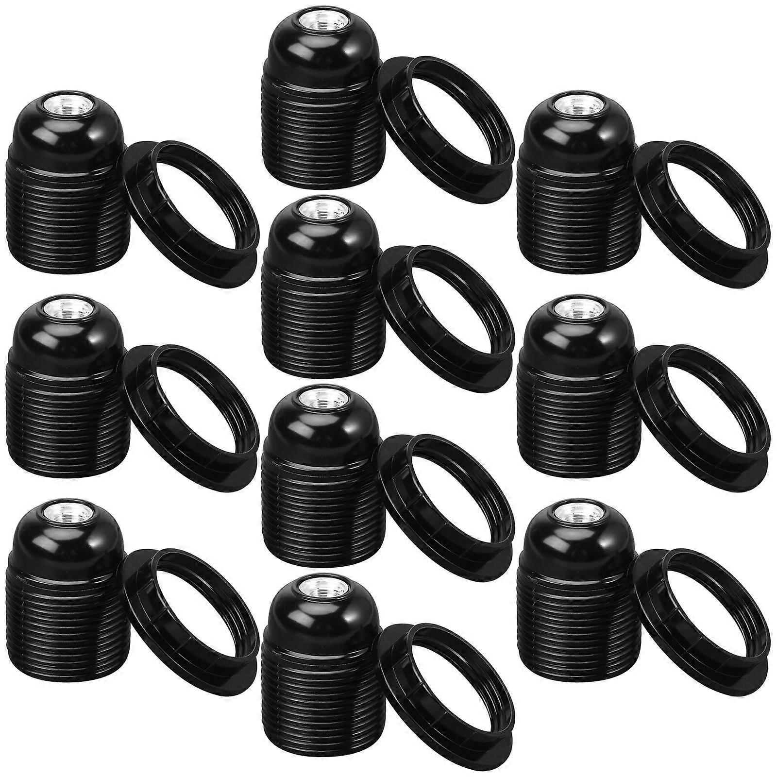 Lamp Holder E26 Lamp Socket for Lighting 50Pcs Self-Locking Round Bulb Bases