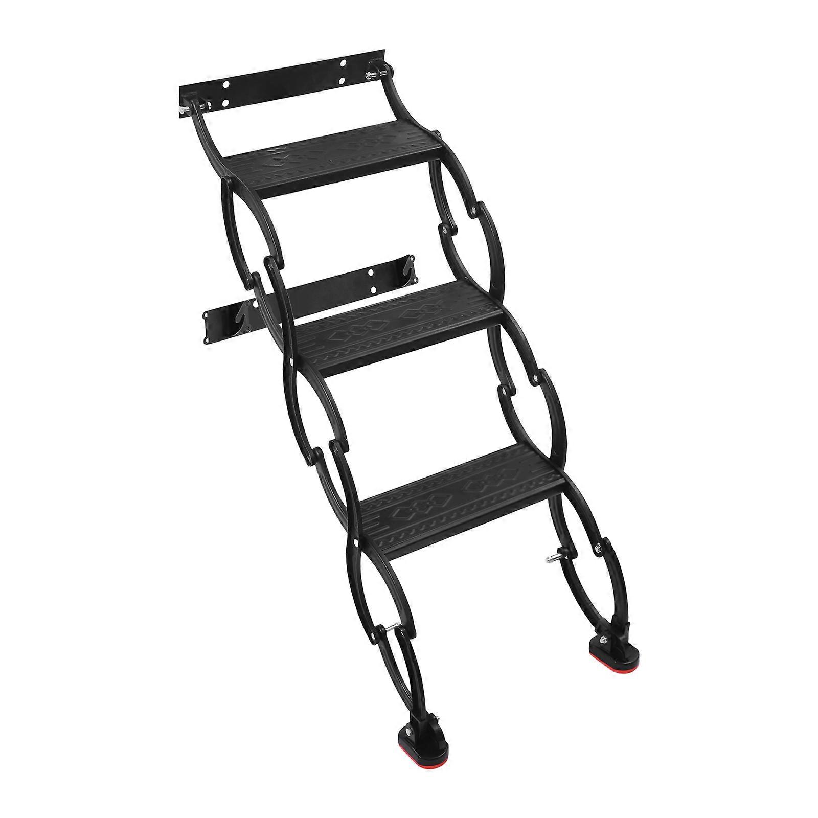 Wall Mounted Folding Ladder Retractable Staircase Space-Saving Step Ladders