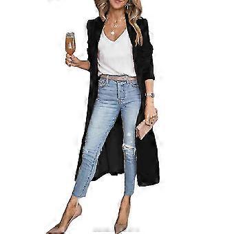 "Ladies Warm Velvet Long Cardigan Trench Coat Women's Overcoat Thin Outwear Tops"