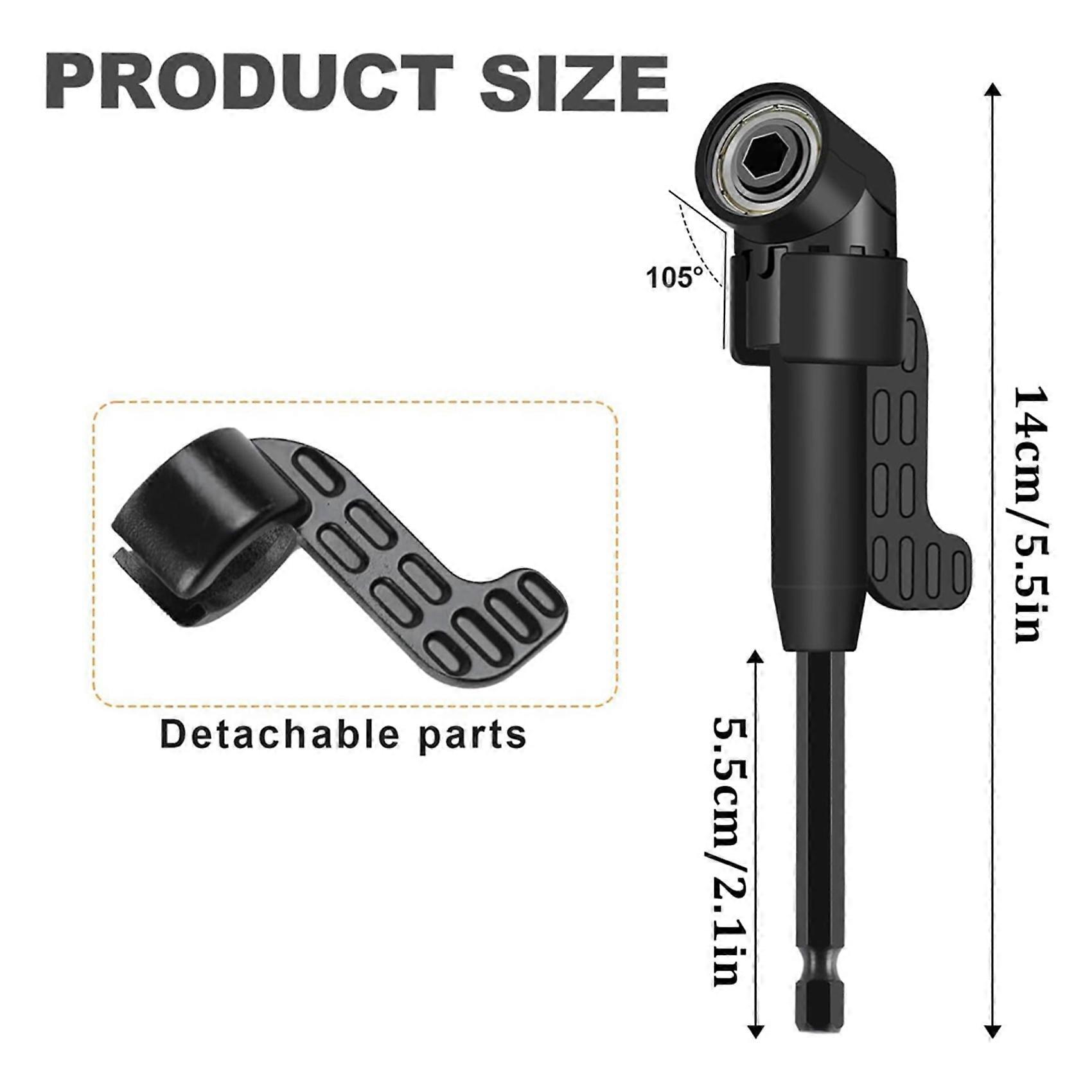 24Pcs Right Angle Drill Attachment Set with 105° Angle Drill Adapter and Impact Grade Socket Adapter