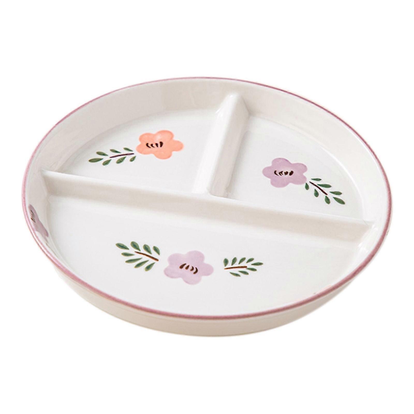 Portion Control Plates,211 Divided Plates for Home,Ceramic Portion Control Plate
