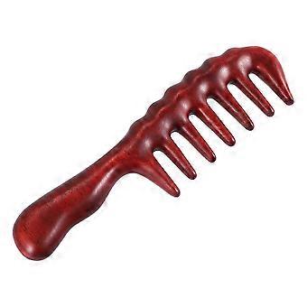 Hair Comb for Detangling - Wide Tooth Wood Comb for Curly Hair - No Static Natural Wooden Sandalwood