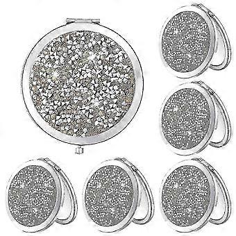 6pcs Magnifying Compact Cosmetic Mirror