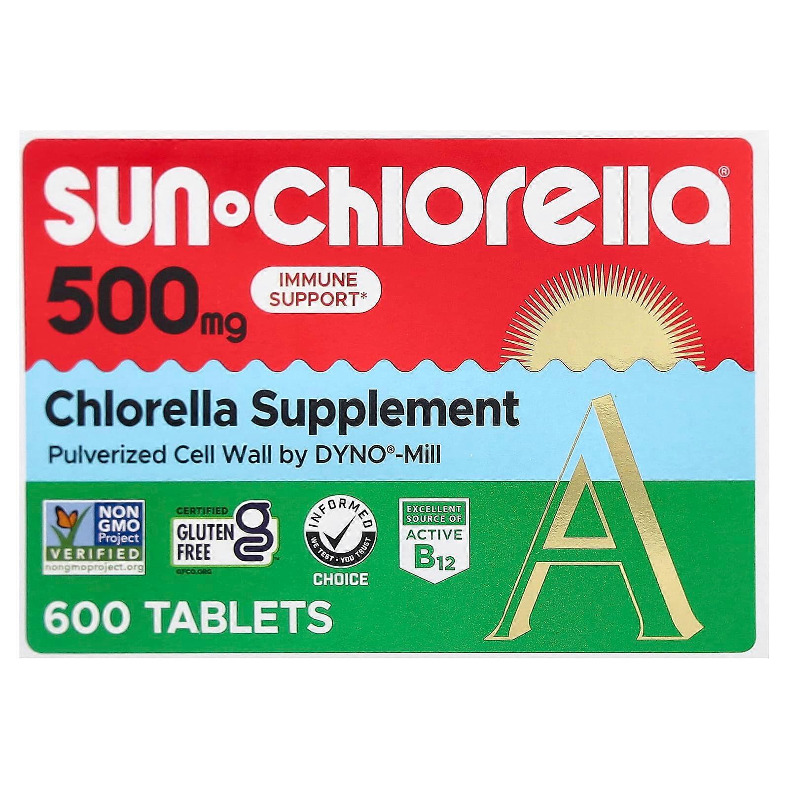 Sun Chlorella, Sun Chlorella A, 500 mg, 600 tabletek