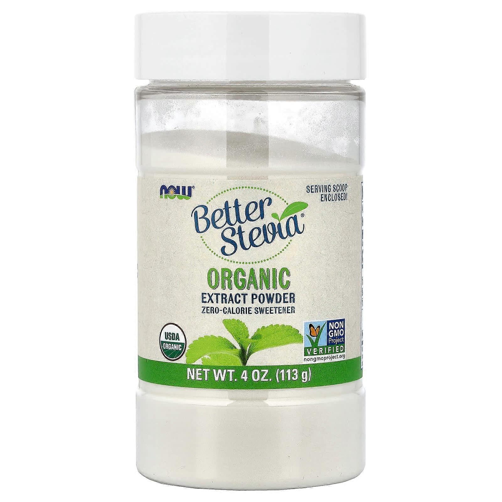Now Foods, Better Stevia, Organic Extract Powder, 4 oz (113 g)