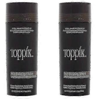 2 Pack Toppik Cabelo Construindo Fibras Castanho Escuro 27,5 G / 0,97 Oz Cuidados com o Cabelo