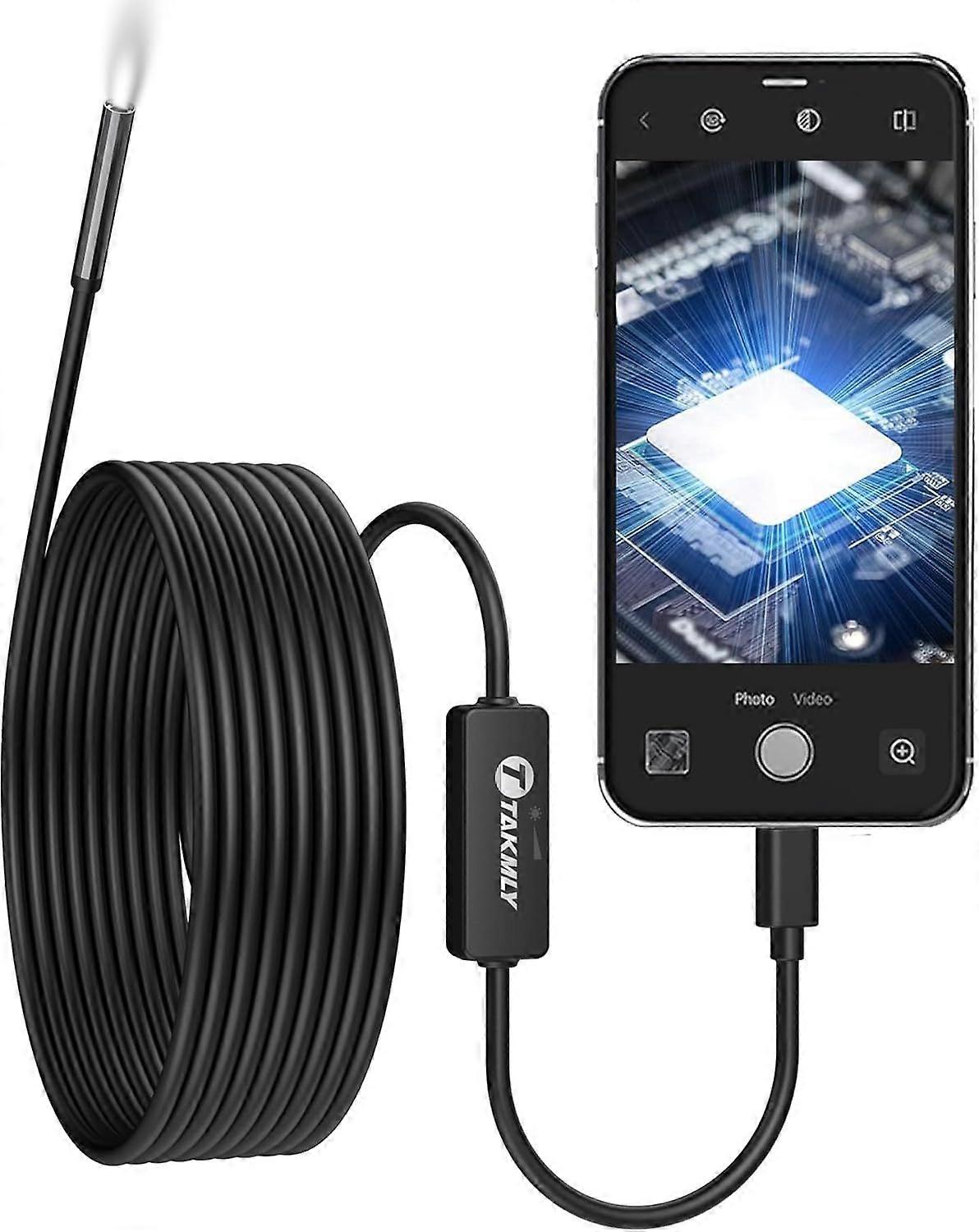 5.5mm Endoscope for iPhone, Compatible with iPad, 2.0