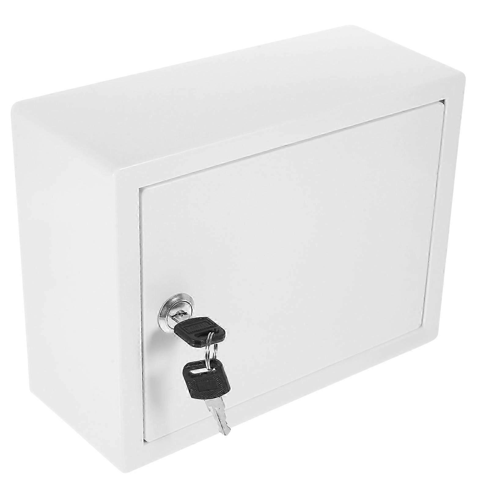 Wall-Mounted Lockable Milk Storage Box, White Plastic, 70x17.5x9.5cm, 1-Pack