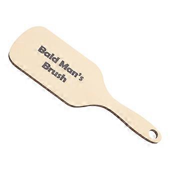 Funny Bald Brush Wooden Comb for Grooming Men Prank Accessory
