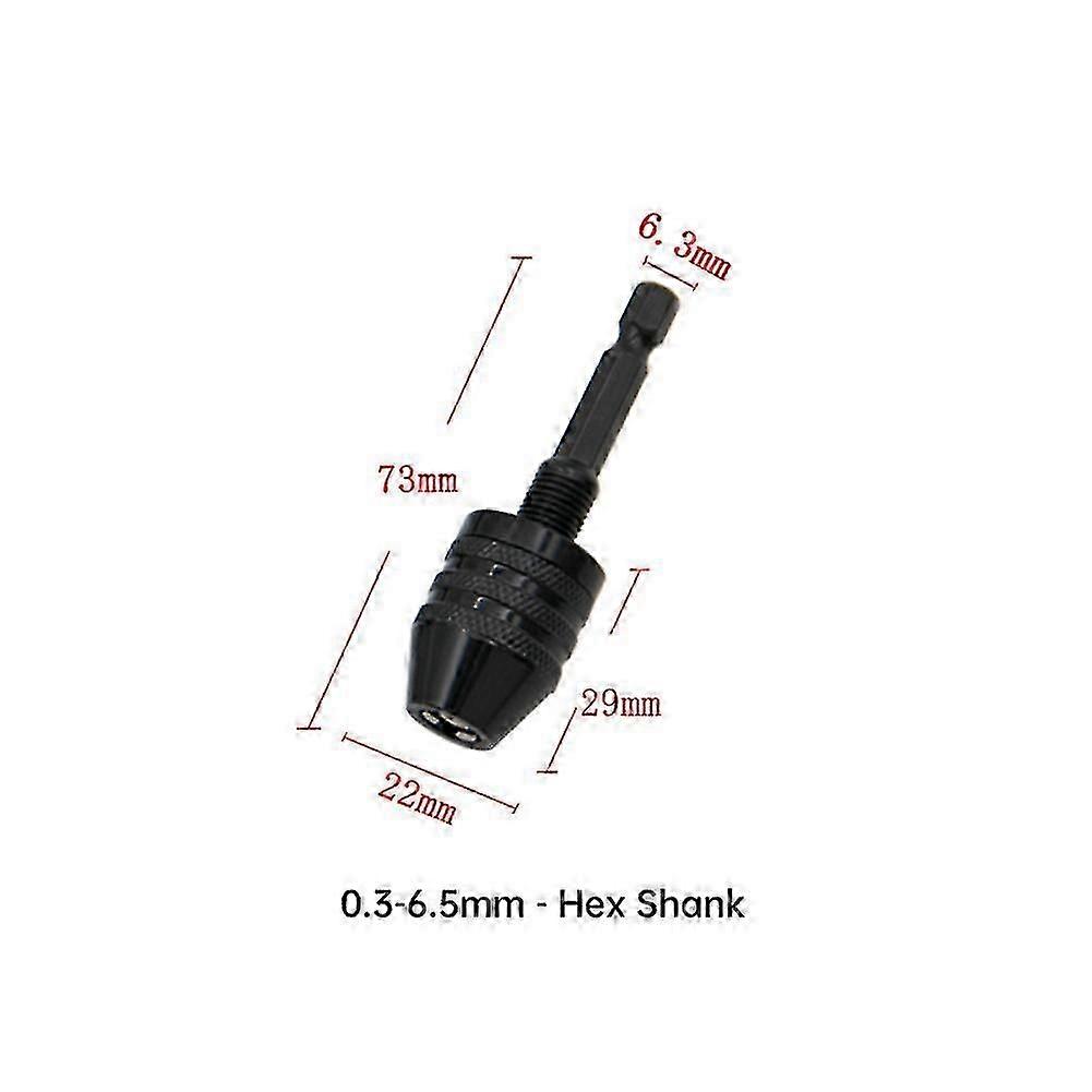 Hex Shank Keyless Drill Chuck Screwdriver Bit Adaptor Compatible with Impact Driver