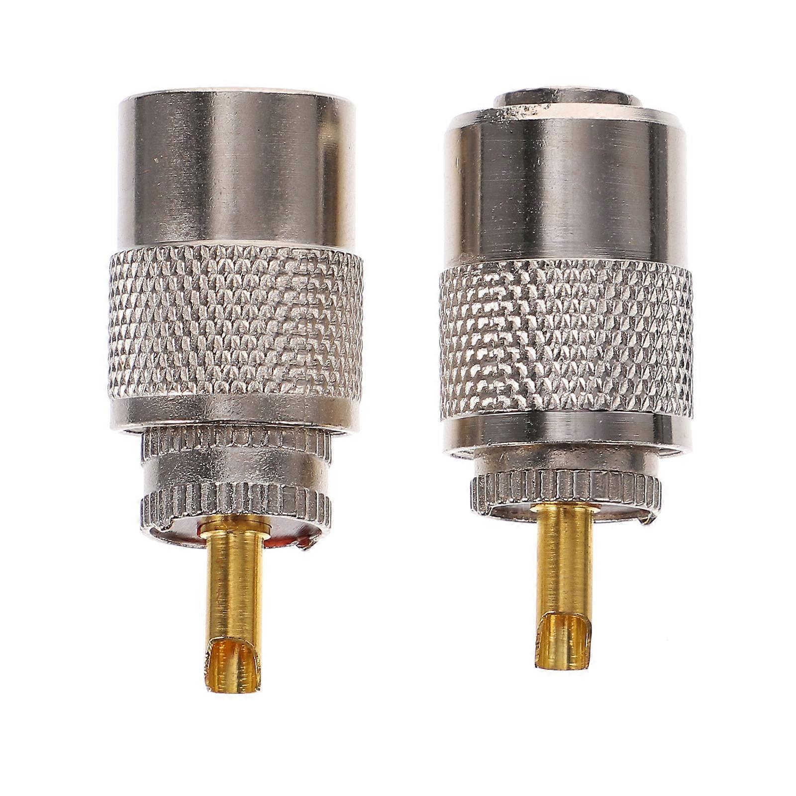 High Frequency Solder Connector Plug for Coaxial Cable 2Sets
