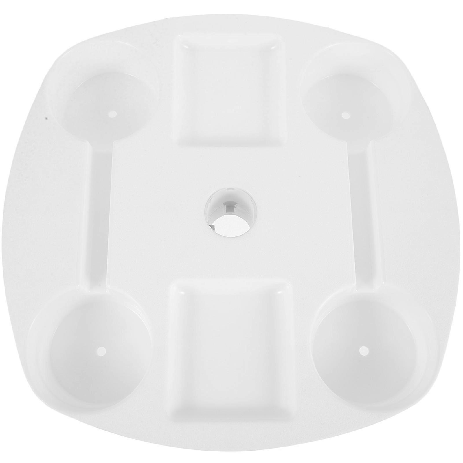 Plastic Umbrella Table Tray for Storage Use with Snack Compartment and Cups