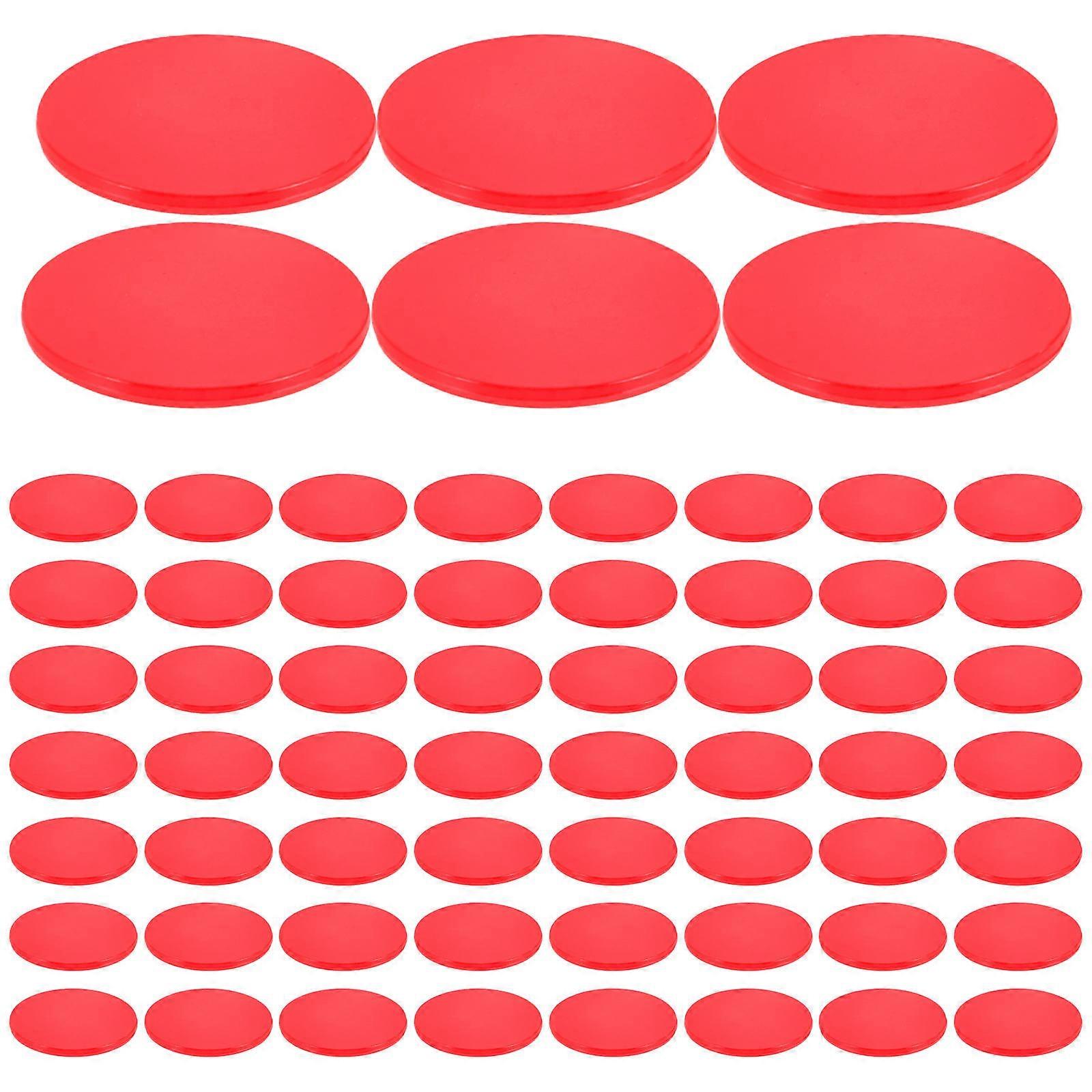 100Pcs Red Colored Chips for Game Counting and Board Game Use