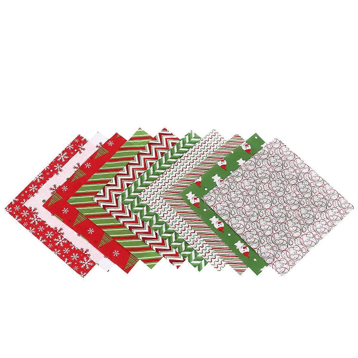 Christmas Cotton Craft Fabric for Patchwork 20Pcs Assorted Bundle
