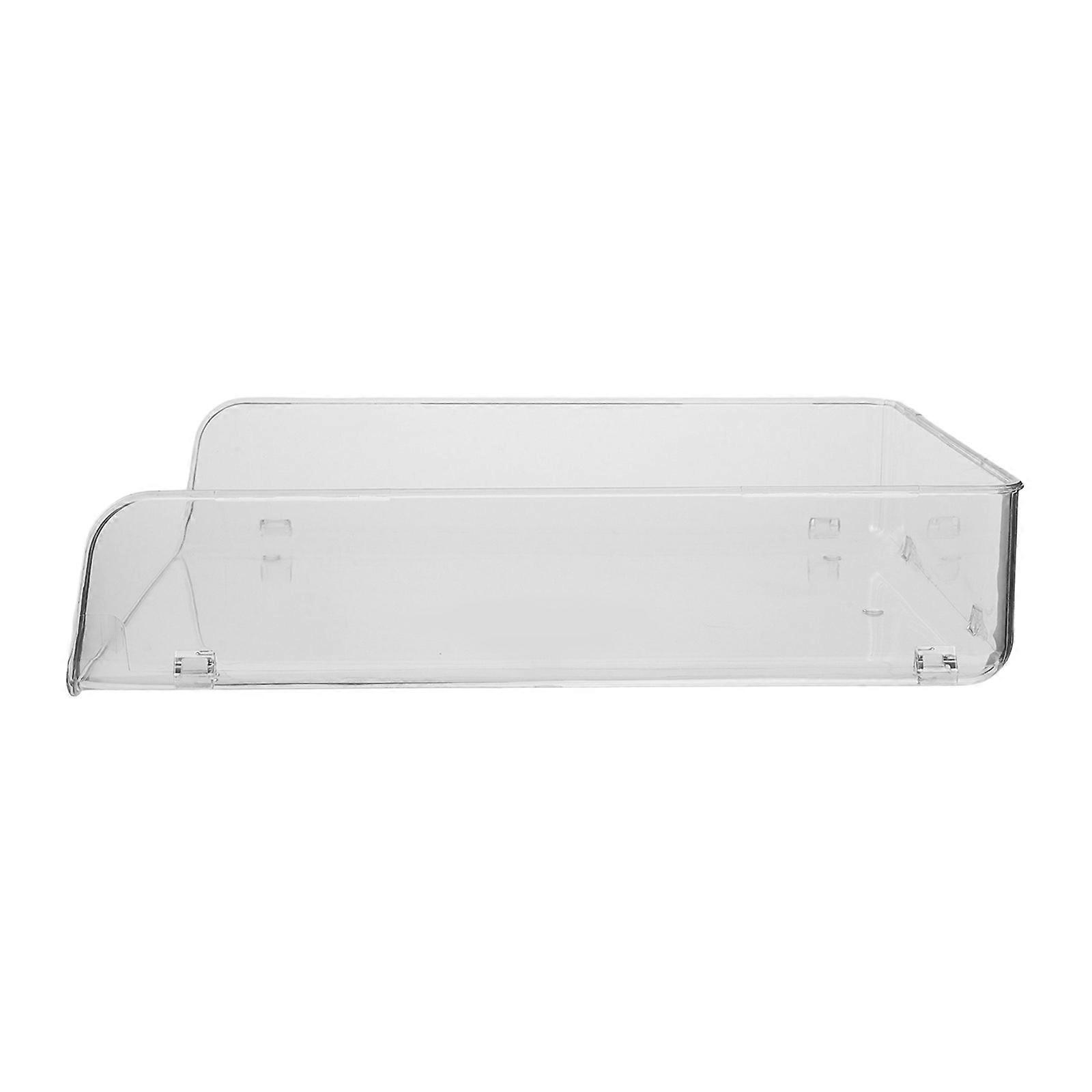 Stackable Refrigerator Organizer: Transparent Freezer Storage Rack for Meat Vegetables Leftovers - Partition Rack for Efficient Space Utilization