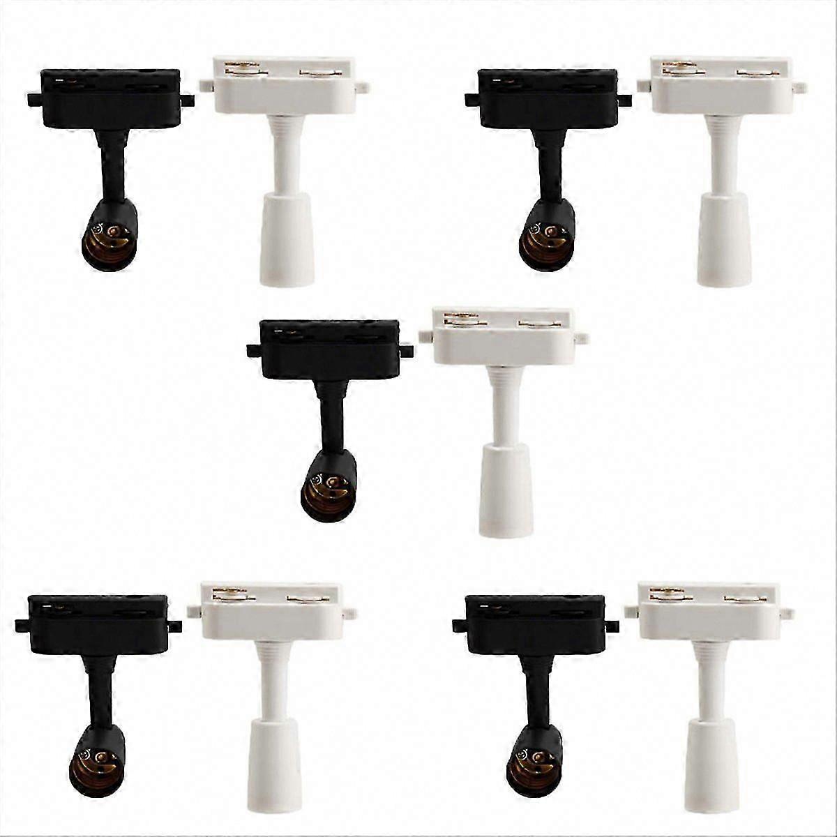 Adjustable Mini Track Light Black White Single Phase Bulb