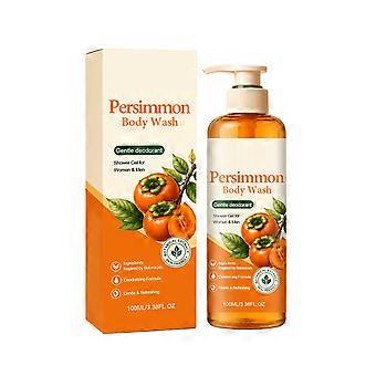 Comfortable Non-Sticky Persimmon Body Wash Creates Rich Quick-Rinse Foam For All-Body Cleansing, Used In Home Bathroom For Daily Morning And Night Ful