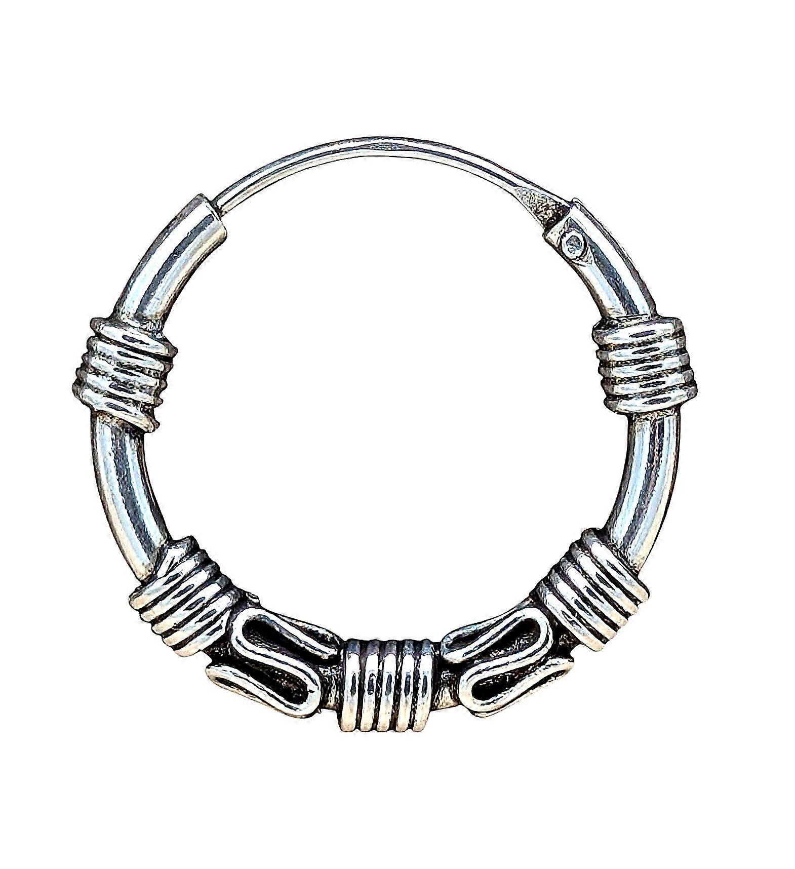 Bali Hoop Earrings 48 - Silver
