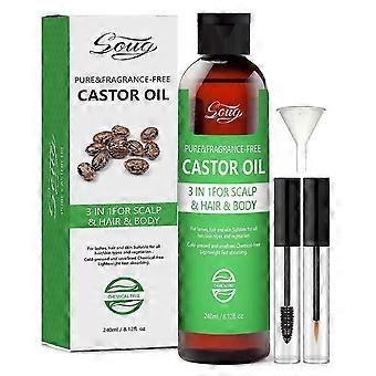Óleo de Batana/Óleo de Rícino Natural Prensado a Frio 240ml - Para Crescimento Capilar, Cuidado dos Cílios e Reparação da Pele, Nutre Profundamente Cabelos Secos ZZ60
