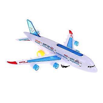 Kids DIY Assembly Airbus Aircraft Autopilot Flash Sound Aircraft Music Lighting Toys Electric Airplane Model Cool Toys for Boys