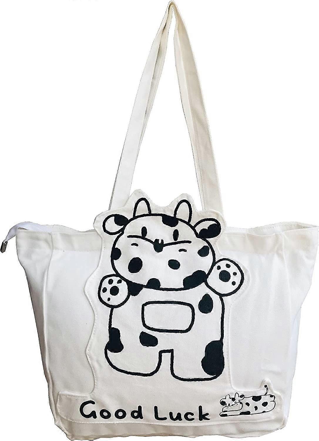 Canvas Cute Tote Bag for School