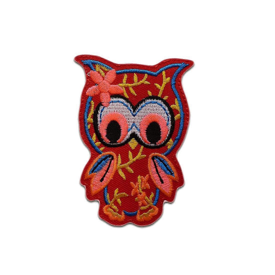 Patch / Iron-on Patch - Owl Animal Kids - Multiple Colors Selectable - 7.5 x 5.5 cm - Patch