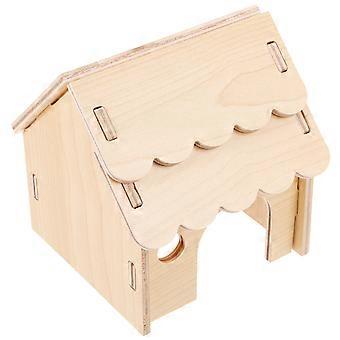 Wooden Hamster House Providing Comfortable Hideaway for Small Pets One Set