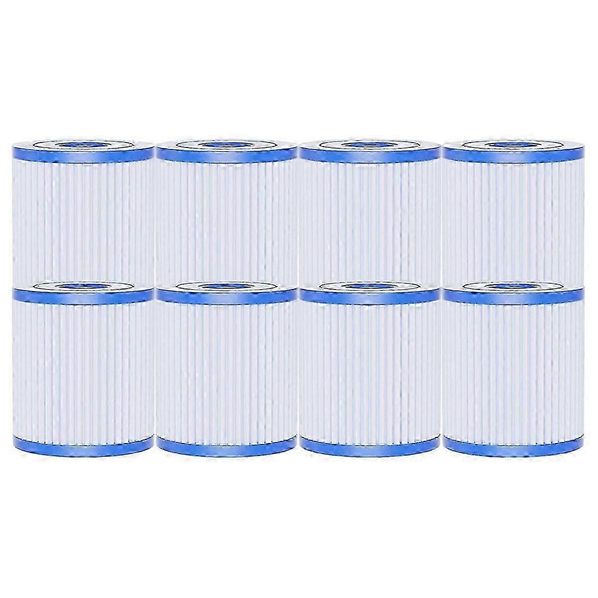 Pool filter replacement compatible with Intex Type H cartridge 8 pack 29007E