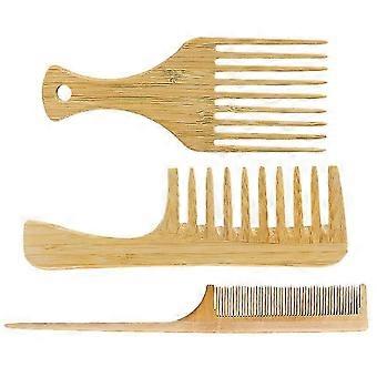 1 Set Männer Styling Kämme Bambus Haarstyling-gelee Kamm Professionelle Öl Kopf Kamm für Barber