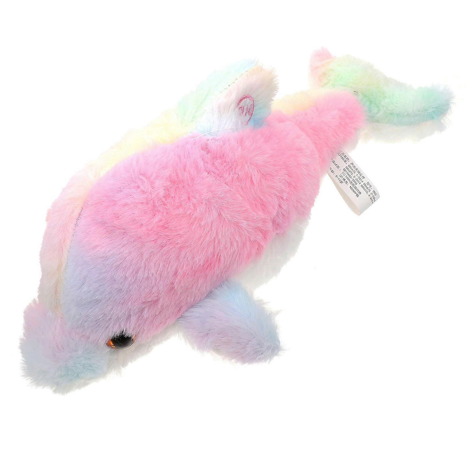 1PC Interesting Glowing Dolphin Doll Multi-function Plush Dolphin Doll