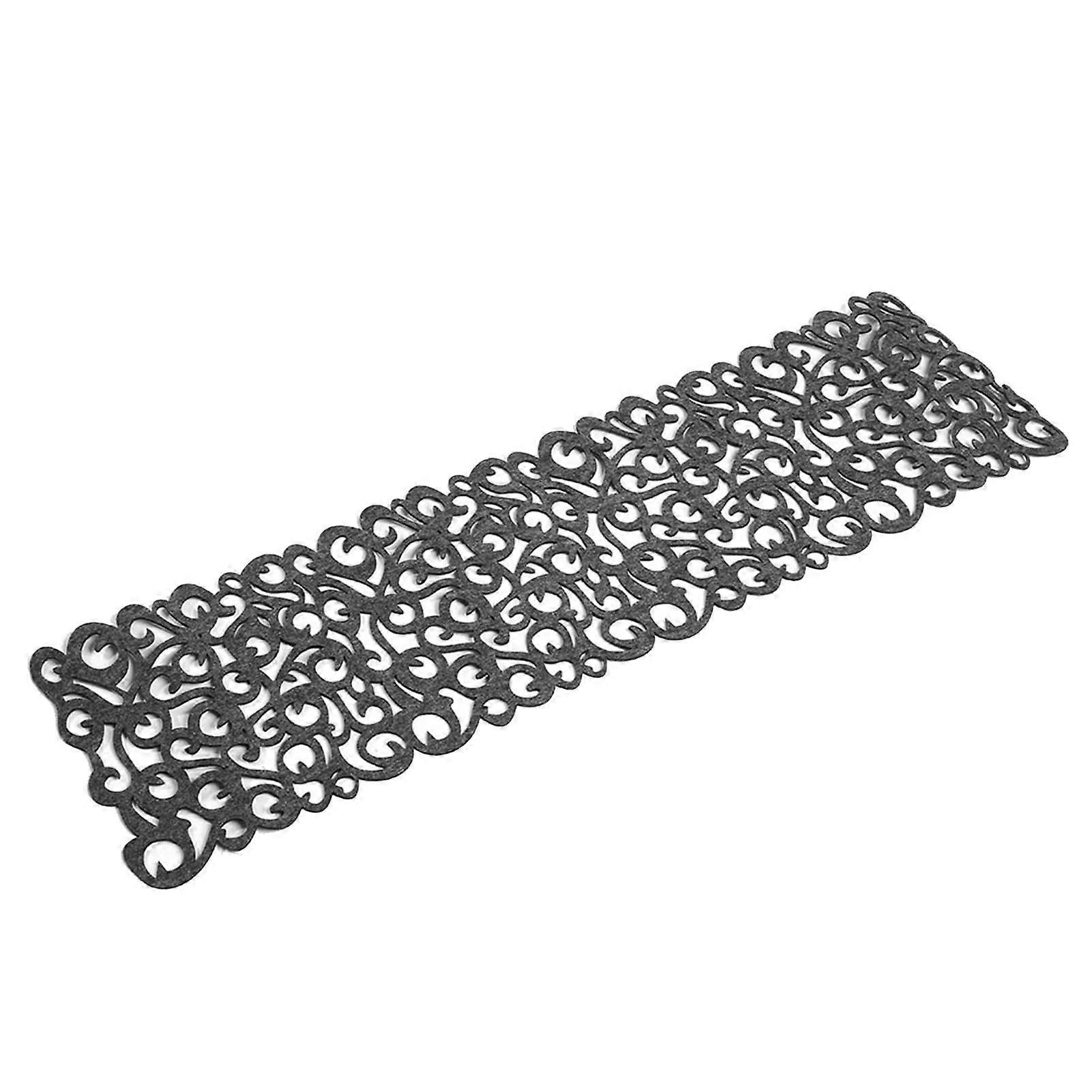 Rectangle Shape Felt Tablecloth Runner Placemats Table Mats Household Decorations(Dark Gray)