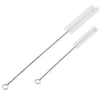 Lot van 2 lavageborstels en meer inoxydeerbaar voor het netto filter van het aquarium, de buis van de pompe eau
