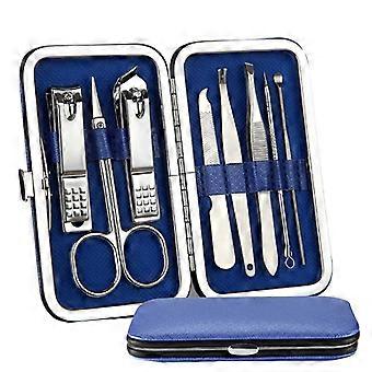 Nail Clippers Set with Sharp Dual Clippers and Stainless Steel Tools in Compact Zipper Case