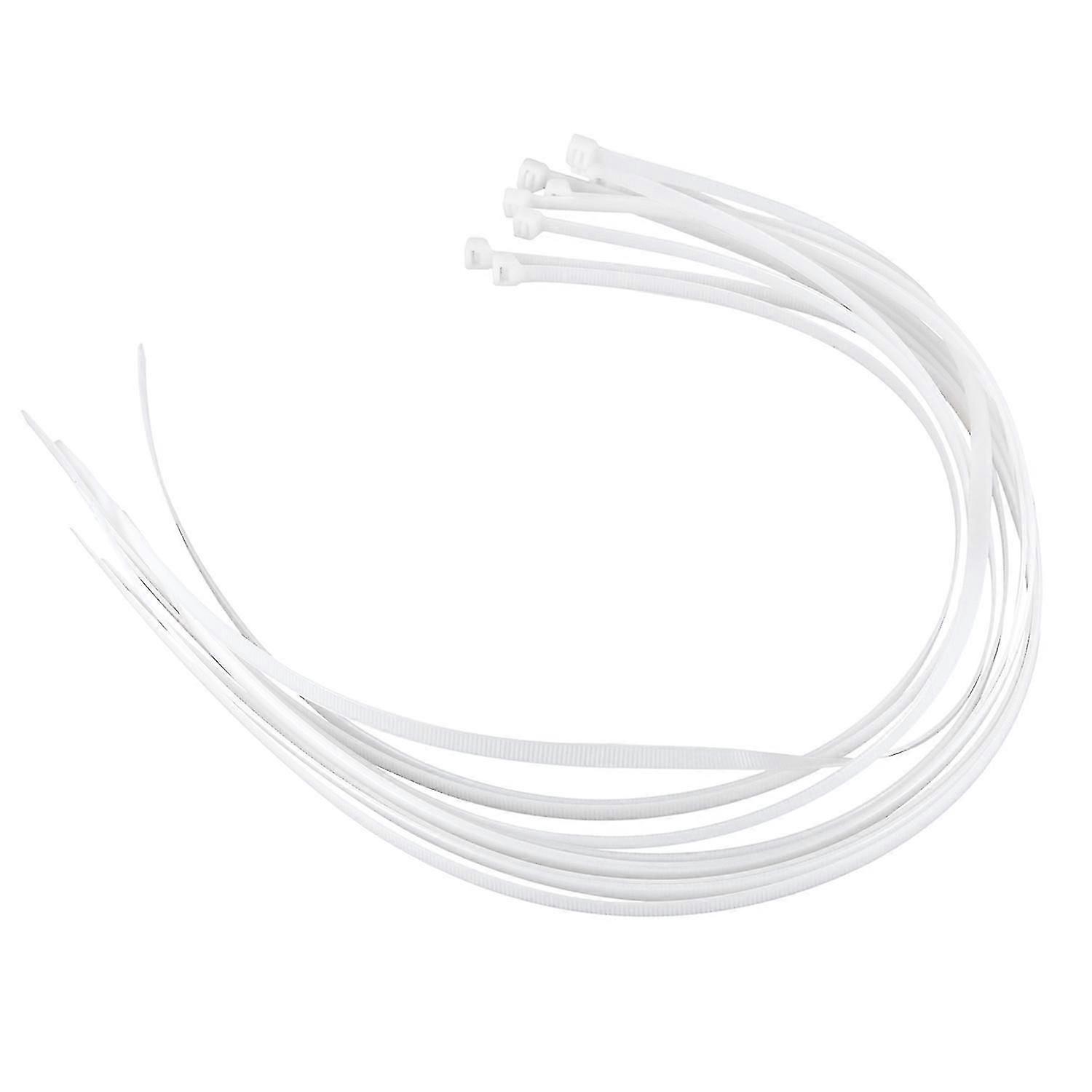10x 76cm Extra Long White Cable Ties Zip Wraps