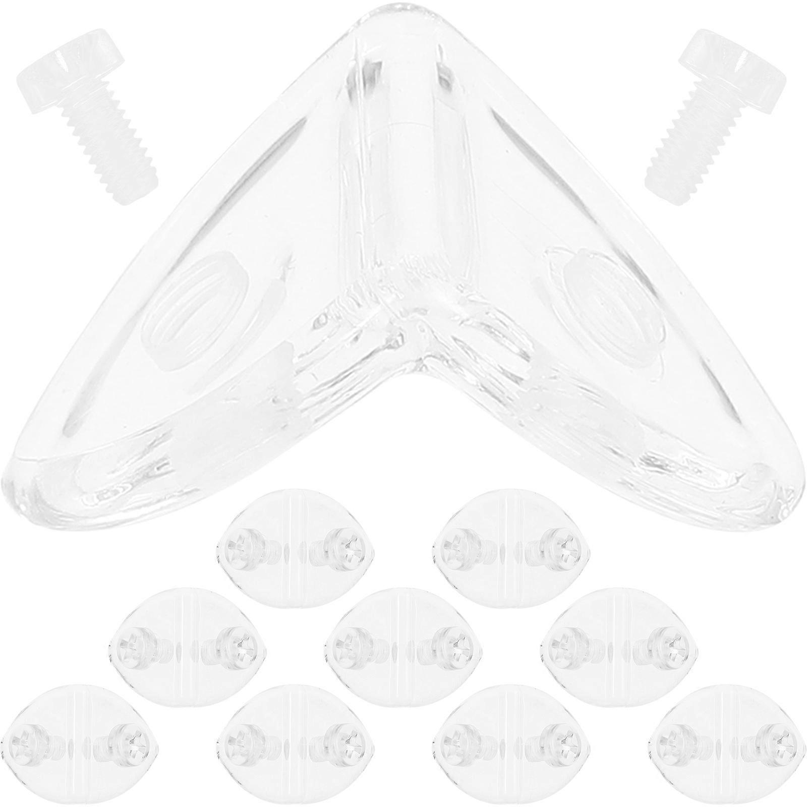Decorative Shelf Bracket Acrylic Corner Support Braces 20Pcs Set