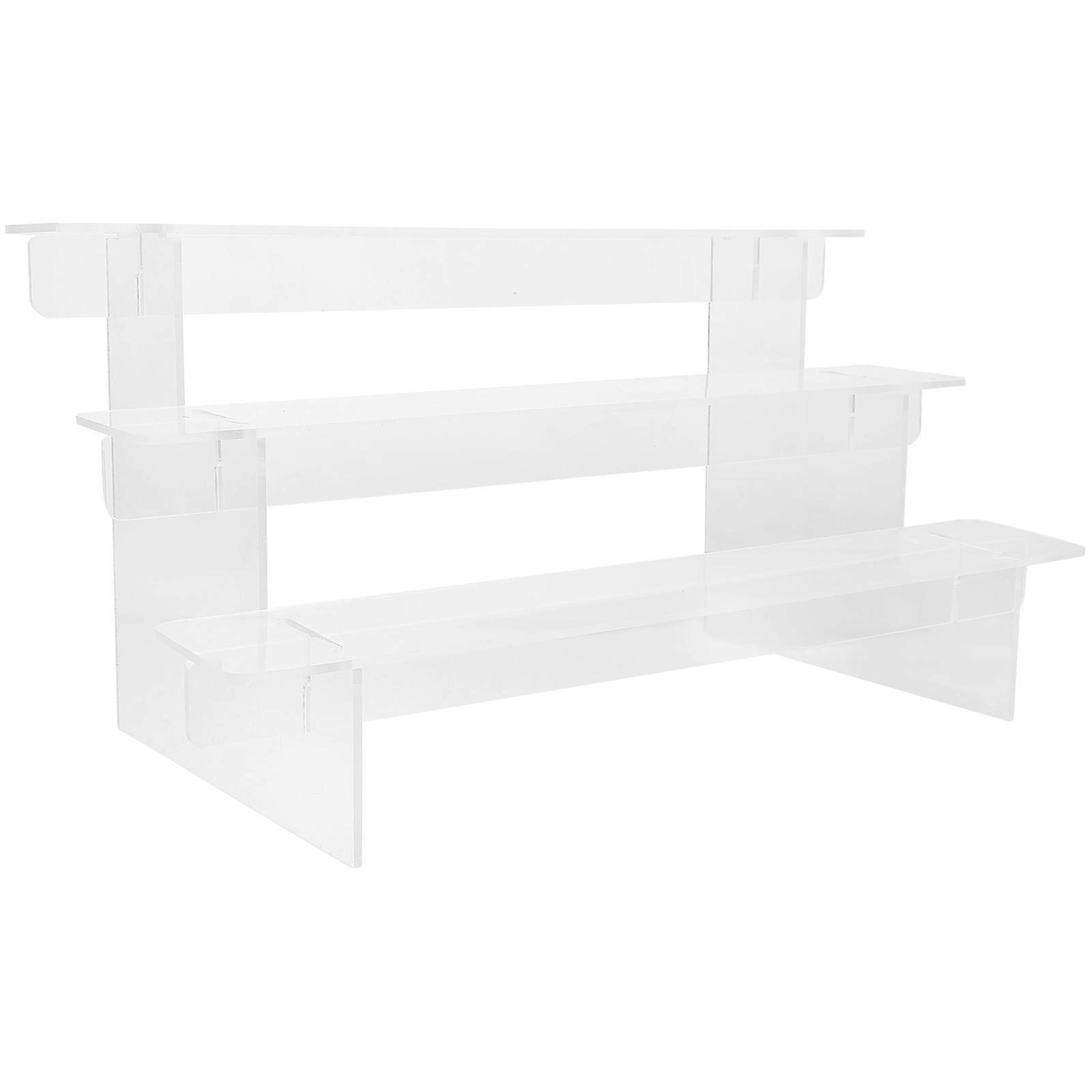 Acrylic Tiered Display Rack for Storage with Transparent Material